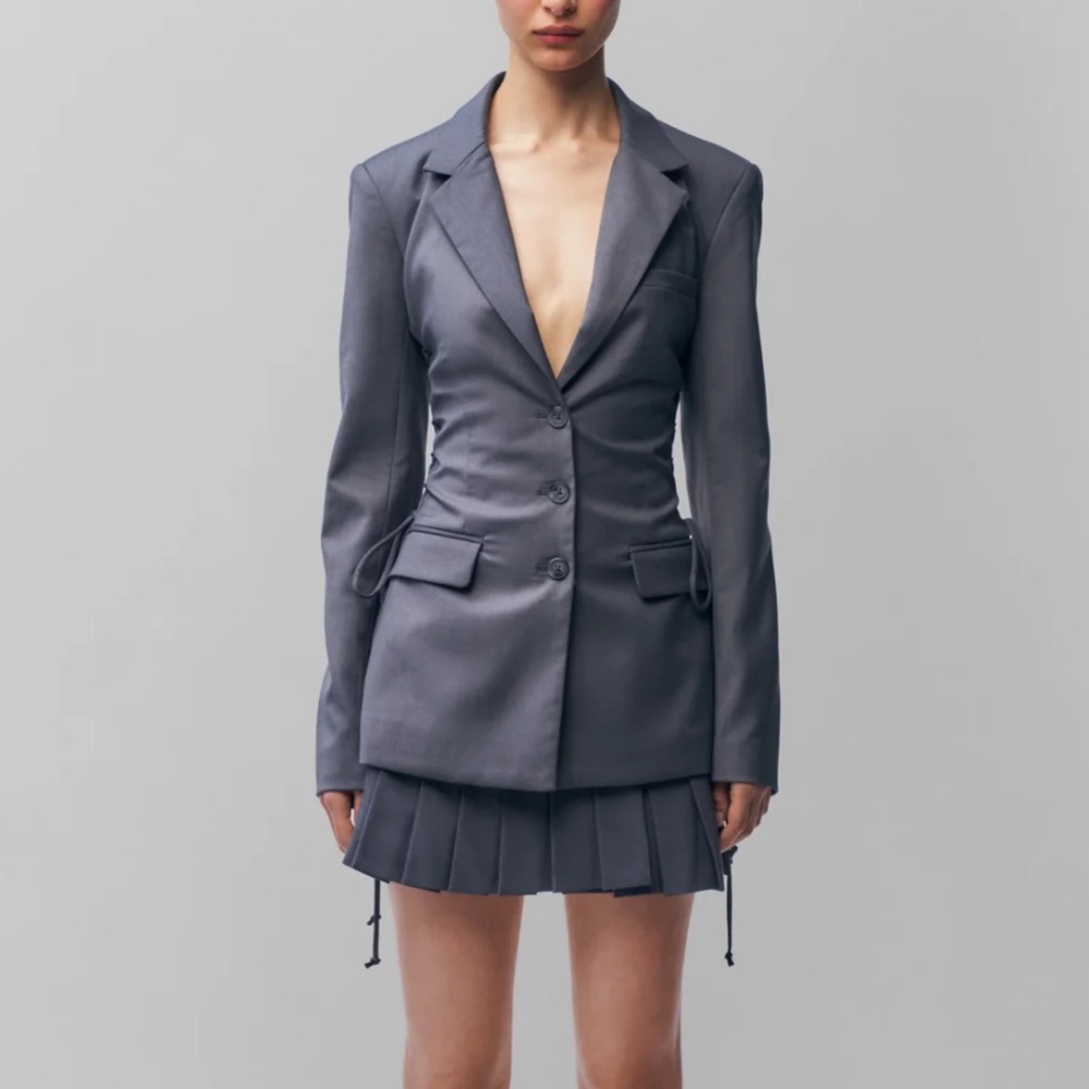 Danielle Guizio Gray Delila Blazer